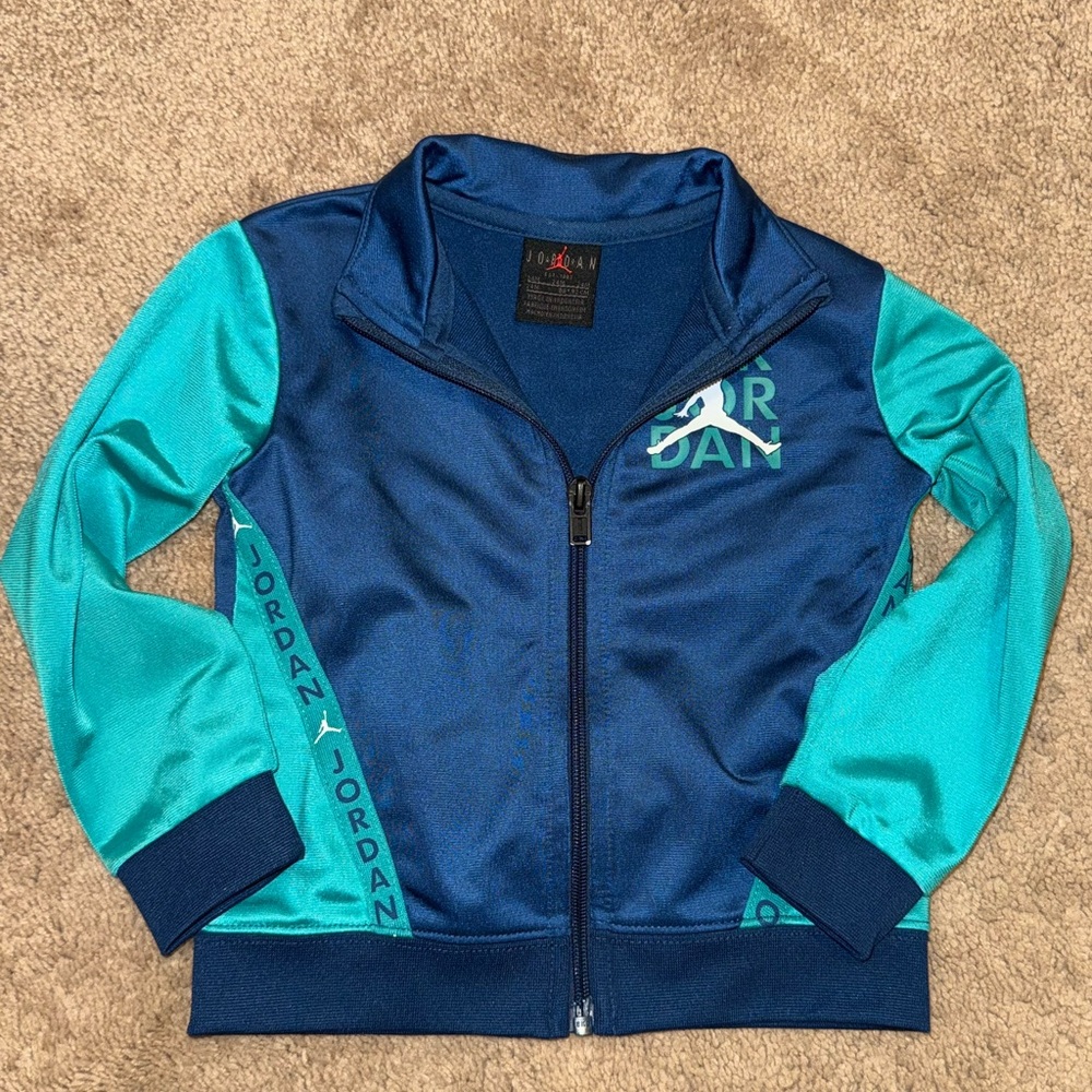 Two Tone Blue Air Jordan Track Jacket Size 24 Months